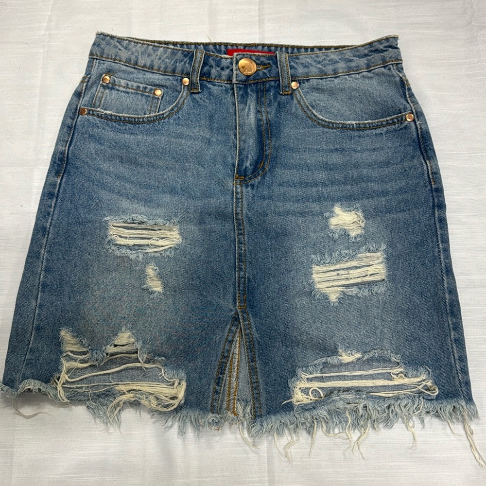 Signatures denim skirt